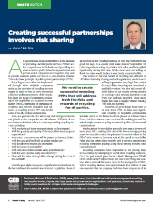 Creating Successful Partnerships Involves Risk Sharing