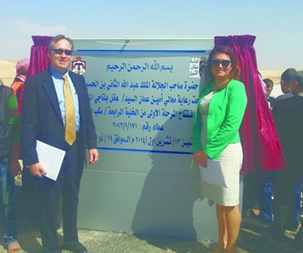 John Carlton and Ljupka Arsova, GBB Consultant II, in Amman.