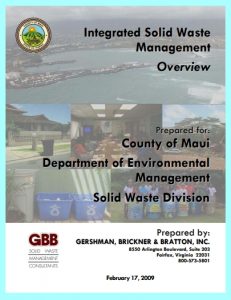 Maui County, HI - Integrated Solid Waste Management Plan