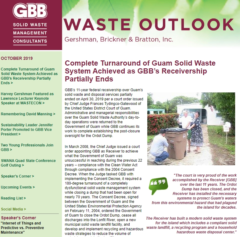 GBB Waste Outlook - October 2019