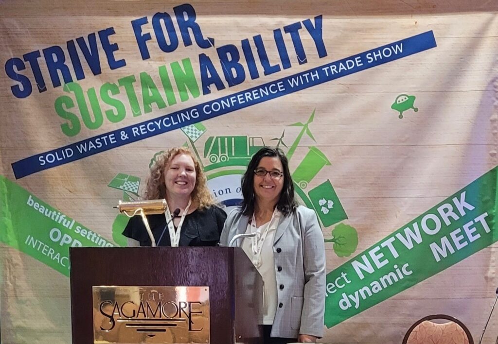 Theresa Evans and Jennifer Porter at the 2022 New York Federation of Solid Waste & Recycling Conference