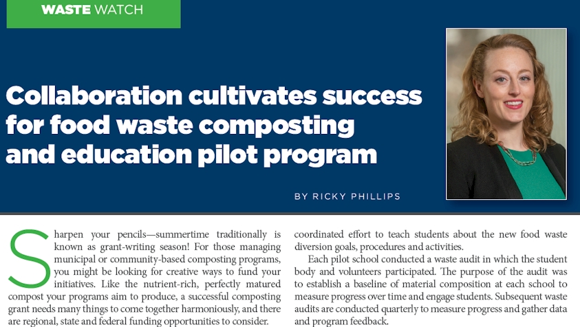 Collaboration Cultivates Success for Food Waste Composting/Education Pilot Program