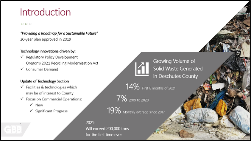 Waste Conversion Technologies Update
(Deschutes County, Oregon)